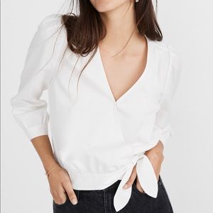 Never worn. NWOT Madewell wrap top size Small